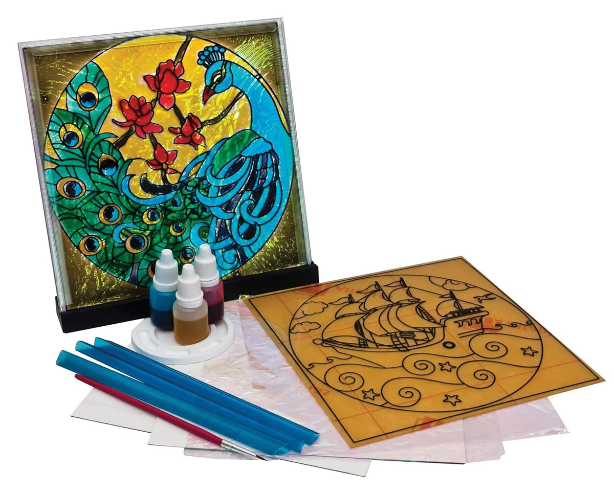 Art & Craft Kit Funskool Handycrafts Glass Painting Nature 2 Designs 6Y+ – Multicolour