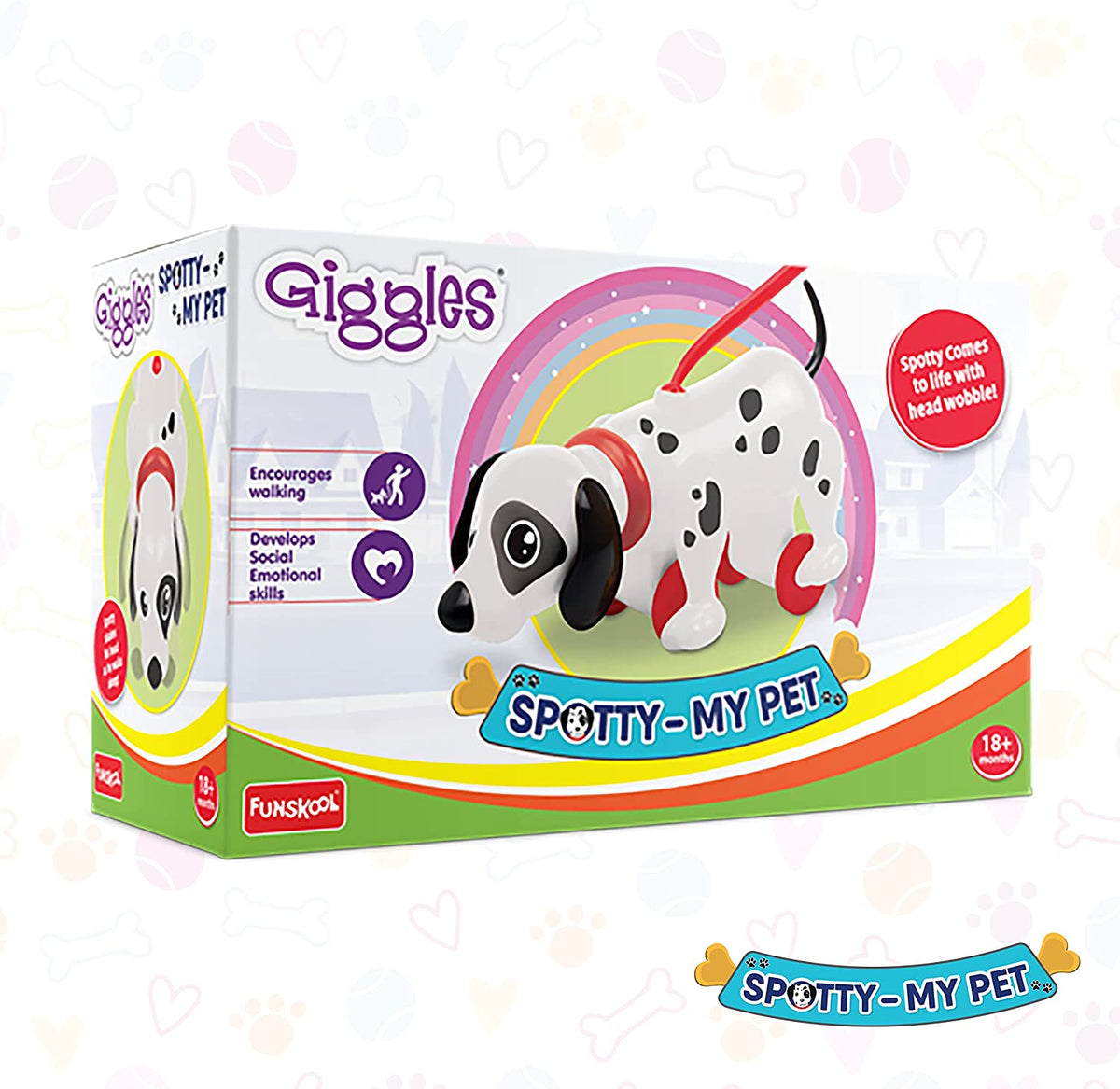 Giggles Spotty My Pet Pull Along Toy 18M+ – Multicolor