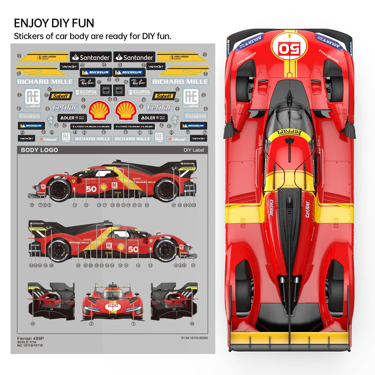 Rastar Ferrari 499P 1:14 Remote Control Racing Car – Red – 6 Years+