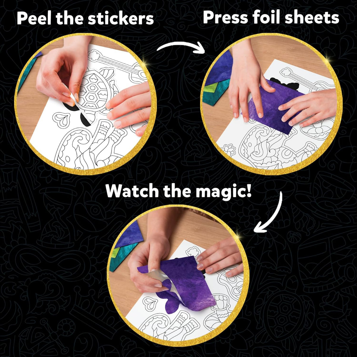 Skillmatics Foil Fun Pretty Patterns Mess Free Art Craft 7+