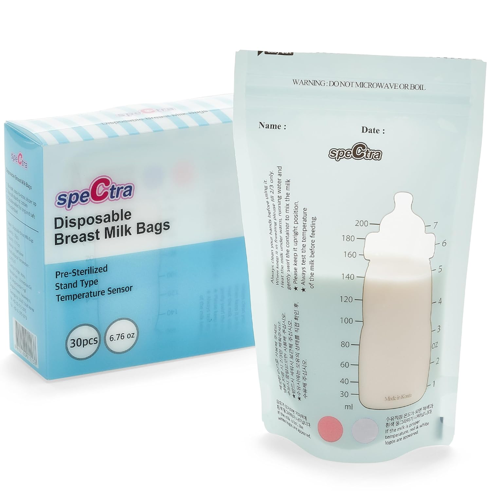 Spectra Simple Store Replacement Milk Collection Bags – 30ct, 200mL