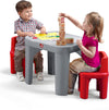 Step2 Party for Two Table & Chairs Kids' Table and Chairs Set, Gray Red