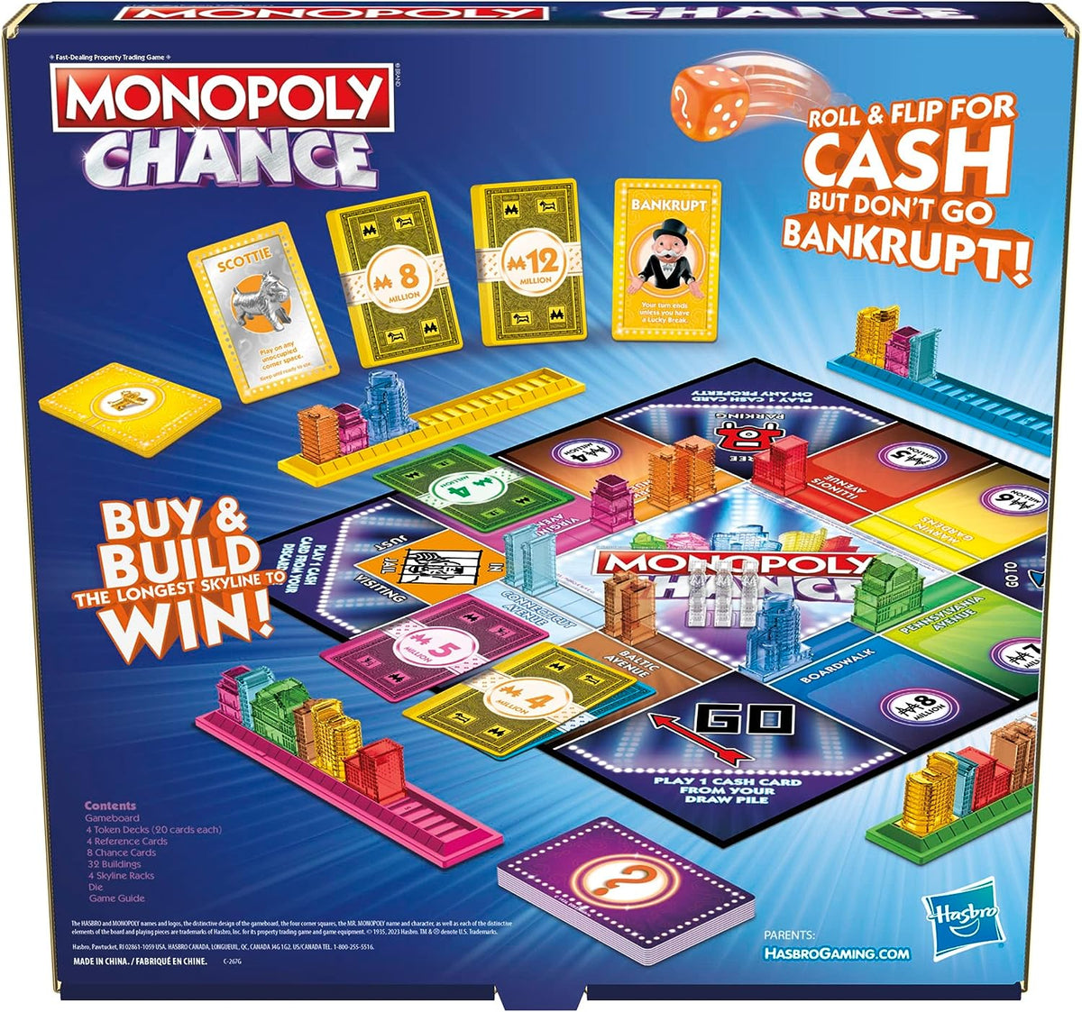 Hasbro Gaming Monopoly Chance Fast-Paced Board Game 8Y+ Multicolor