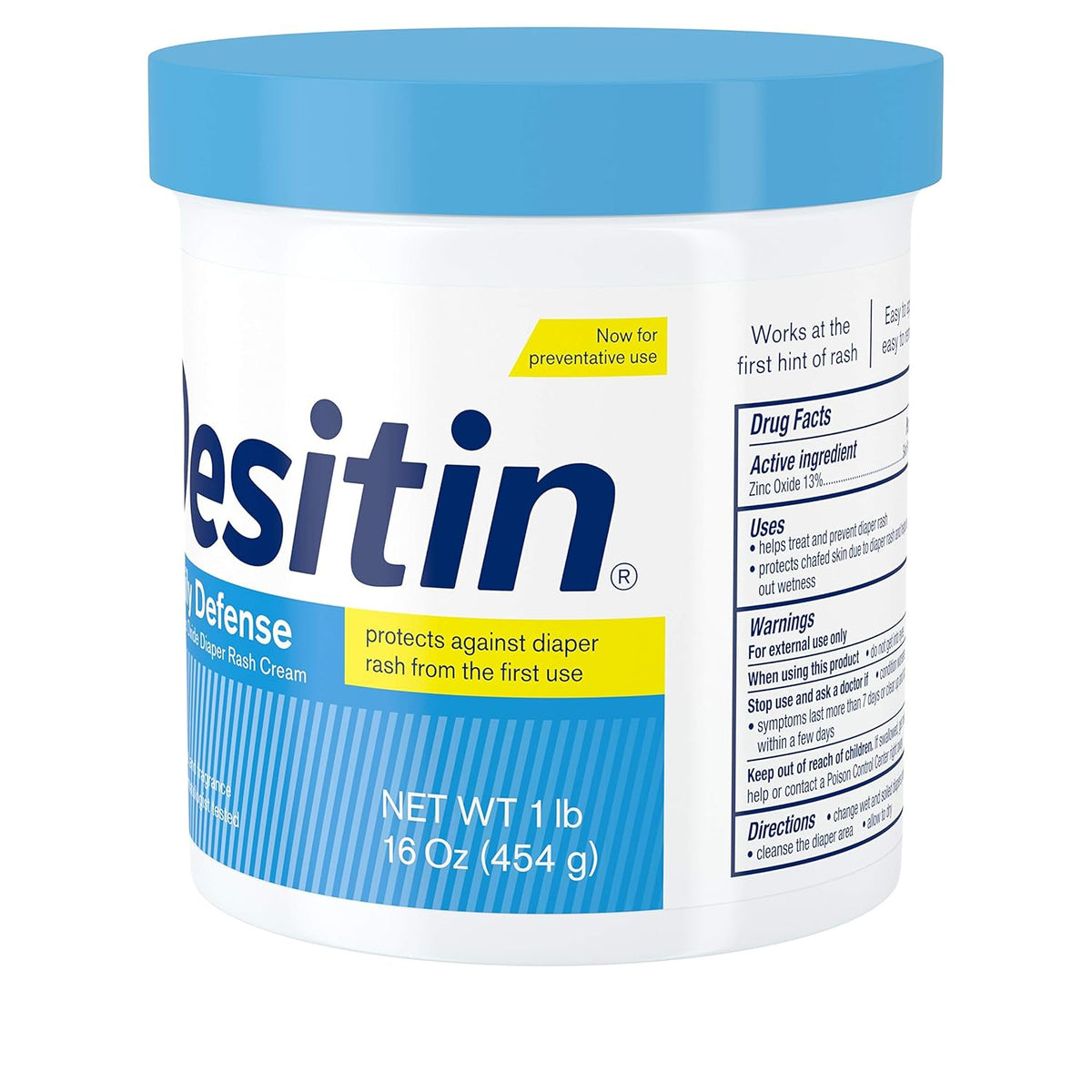Desitin Daily Defense Diaper Rash Cream With Zinc Oxide - 16 Oz (454G)