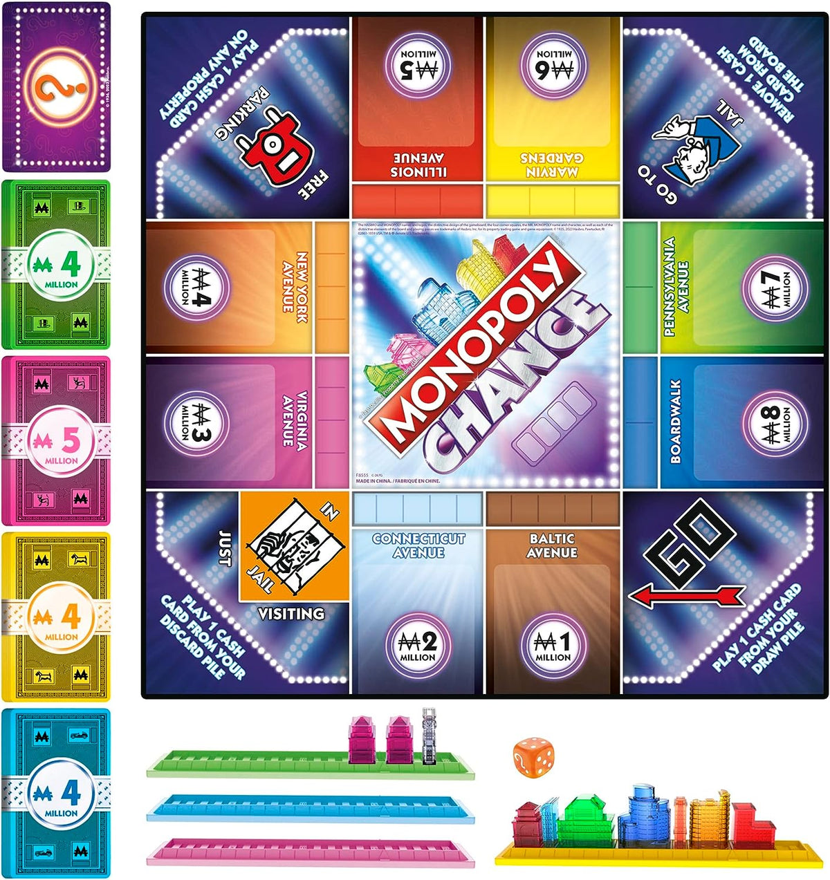 Hasbro Gaming Monopoly Chance Fast-Paced Board Game 8Y+ Multicolor