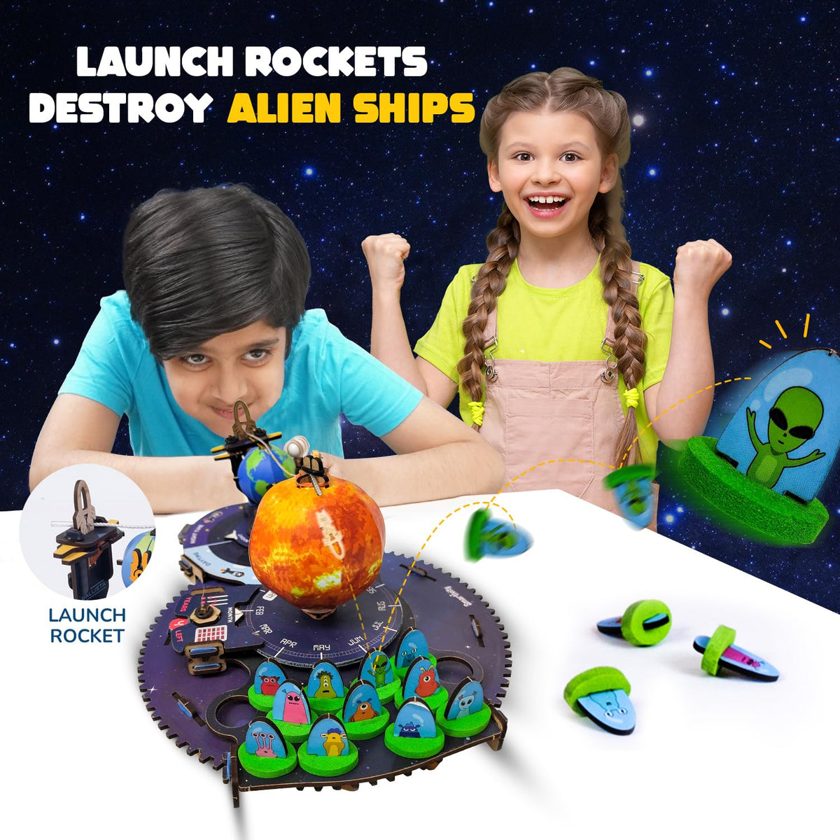 Smartivity Earth Sun Moon DIY Space Shooters STEM Science Kit 8Y+