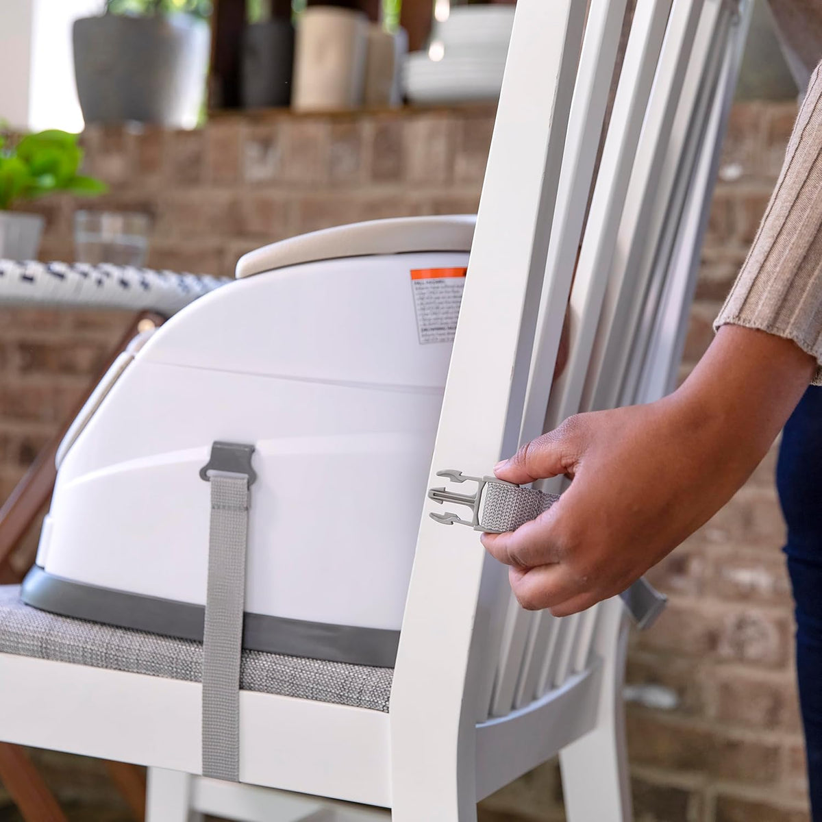 Ingenuity Baby Base 2-in-1 Booster Feeding & Floor Seat 43.8 × 38.7 × 29.8 cm Cashmere