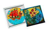 Art & Craft Kit Funskool Handycrafts Glass Painting Nature 2 Designs 6Y+ – Multicolour