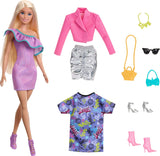 Barbie Fashion Doll with 3 Party Outfits Standard Size Multicolour