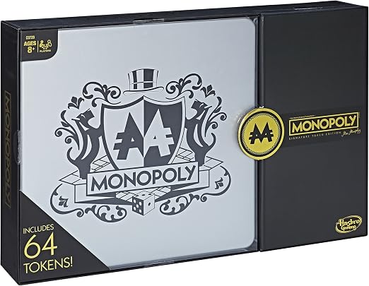 Hasbro Monopoly Signature Token Collection Black & Gold