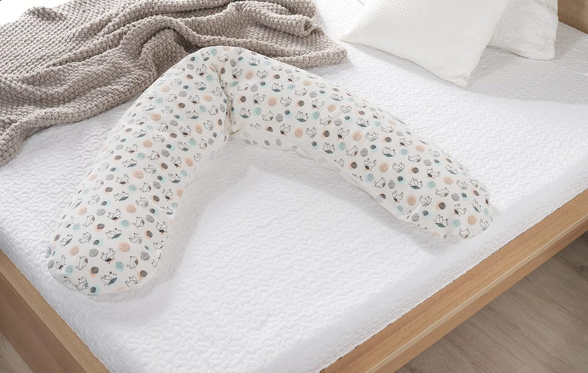 Theraline Original Maternity & Nursing Pillow 190 × 40 cm Flying Birdie White