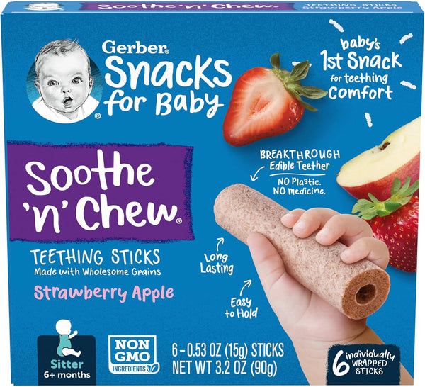 GerberTeething Sticks - Strawberry & Apple