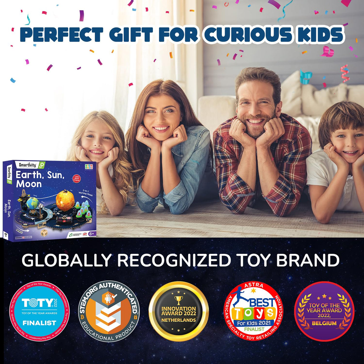 Smartivity Earth Sun Moon DIY Space Shooters STEM Science Kit 8Y+