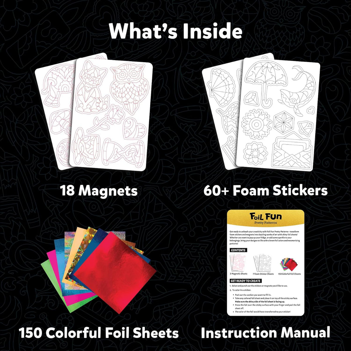 Skillmatics Foil Fun Pretty Patterns Mess Free Art Craft 7+