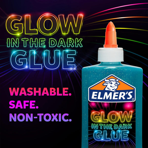 Elmers Glow in The Dark Liquid Glue 5oz-Blue