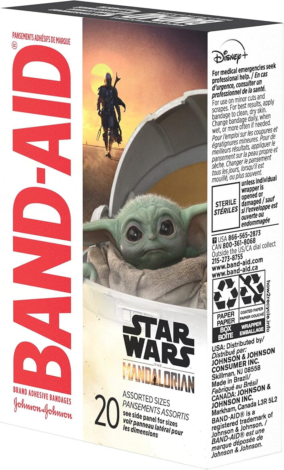 BAND-AID Brand Star Wars Adhesive Bandages 20 Count – Assorted Designs
