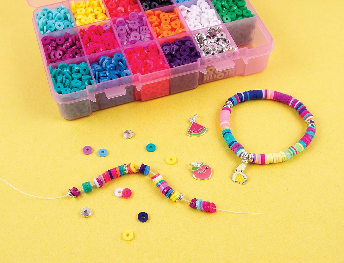 Make It Real Heishi Bead Kit Create 100+ Charm Bracelets 8+ Years Multicolor