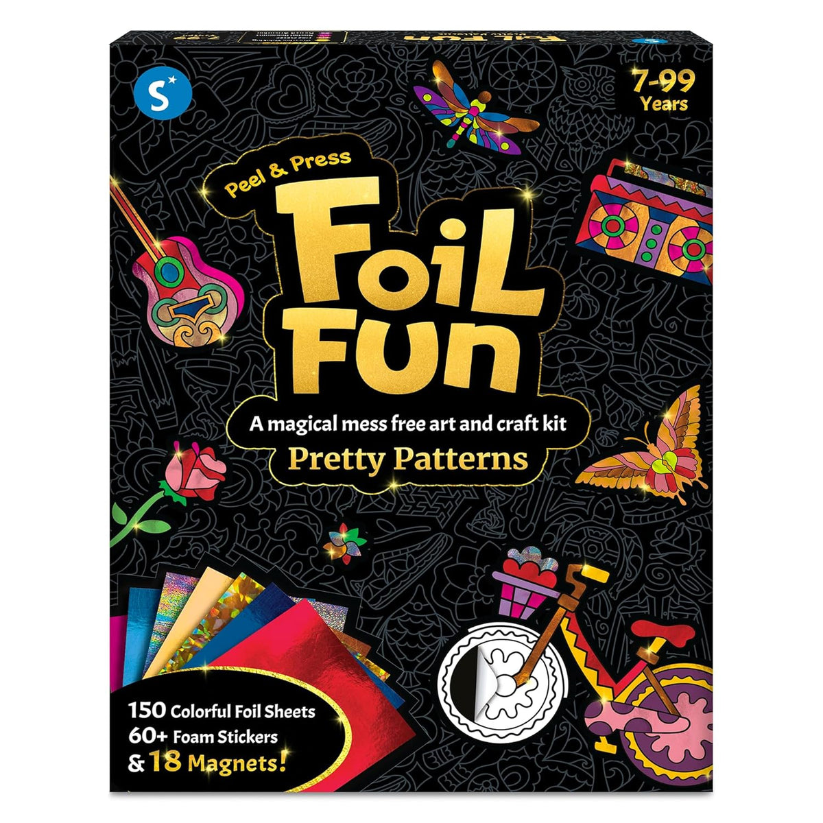 Skillmatics Foil Fun Pretty Patterns Mess Free Art Craft 7+