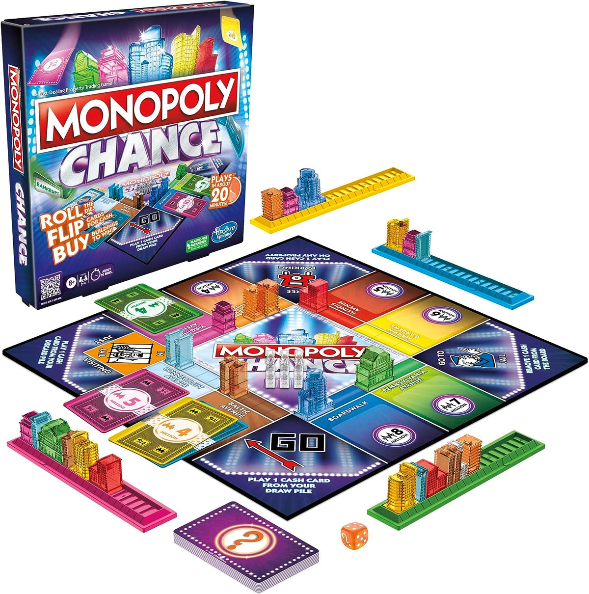 Hasbro Gaming Monopoly Chance Fast-Paced Board Game 8Y+ Multicolor