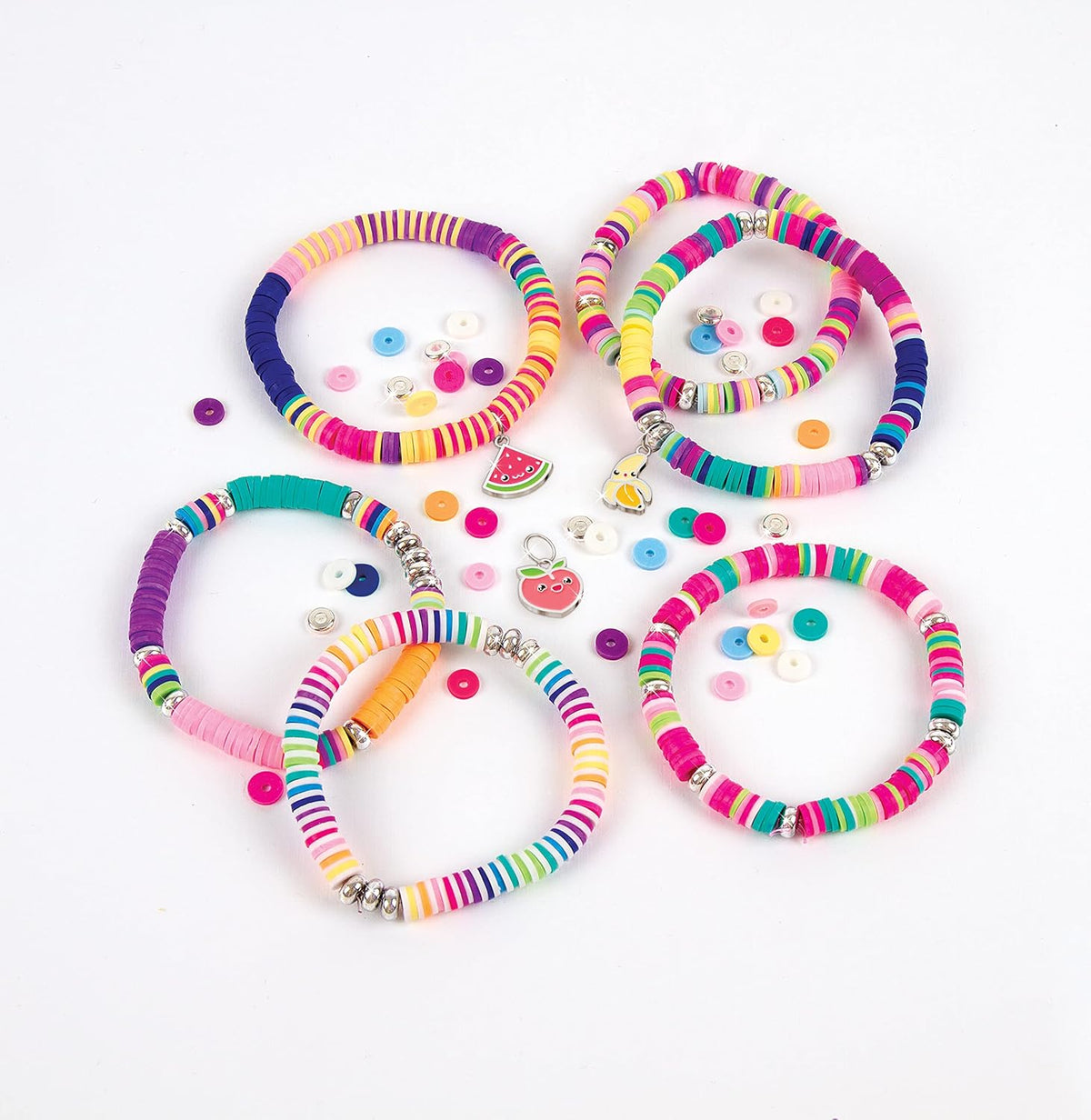 Make It Real Heishi Bead Kit Create 100+ Charm Bracelets 8+ Years Multicolor