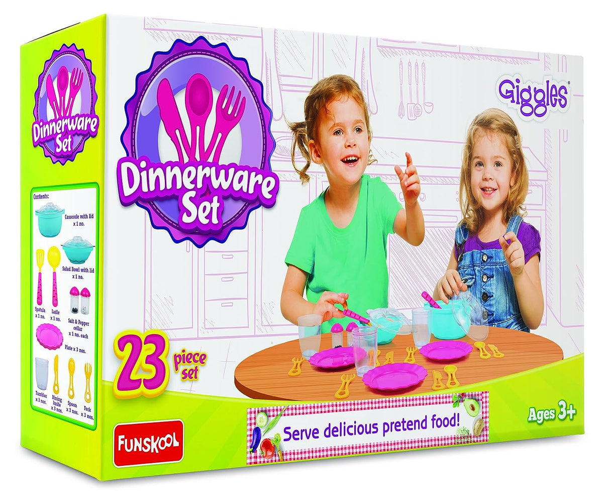 Giggles Dinnerware Play Set 23-Piece 3Y+ β Multicolor