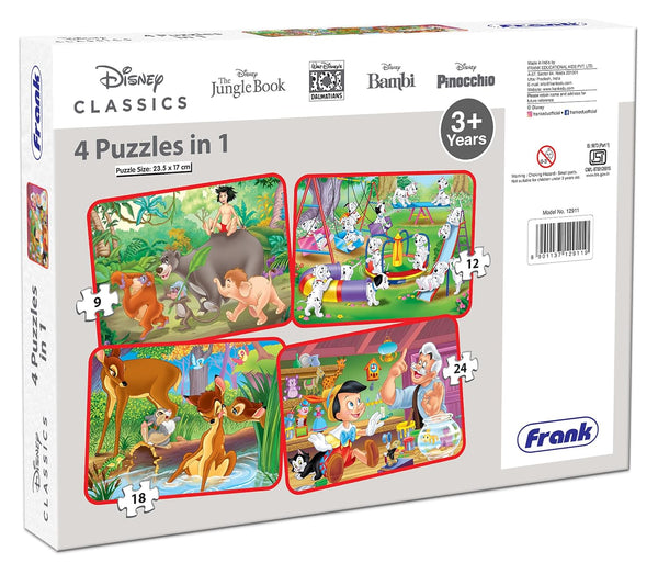 Frank 4 in 1 Disney Classics Jigsaw Puzzle 3Y+