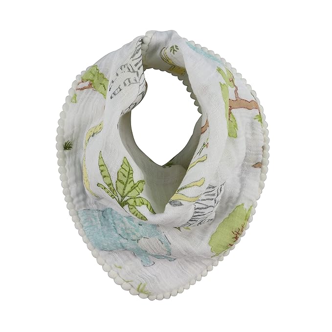 Abracadabra 3-Layer Muslin Bandana Bibs – Savanna, Pack of 3