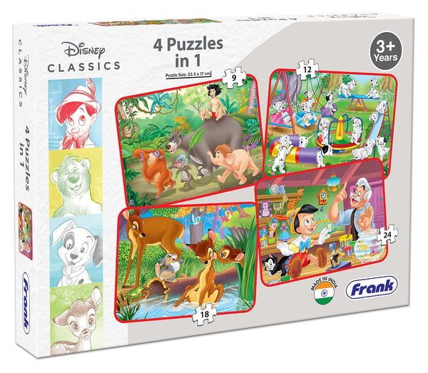 Frank 4 in 1 Disney Classics Jigsaw Puzzle 3Y+