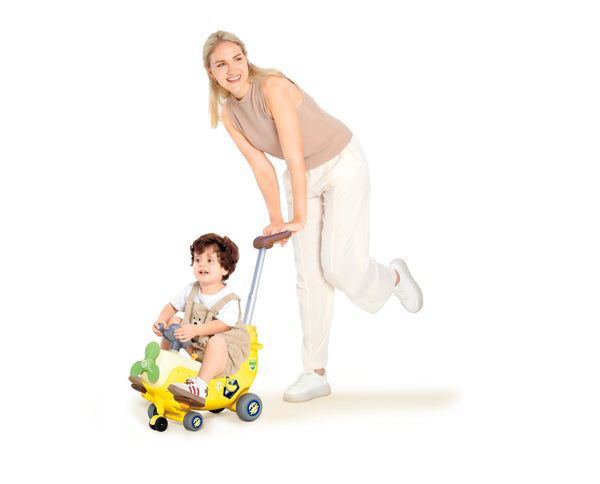 Hola 4-in-1 Banana Plane Ride-On & Push Walker 12M+ Yellow
