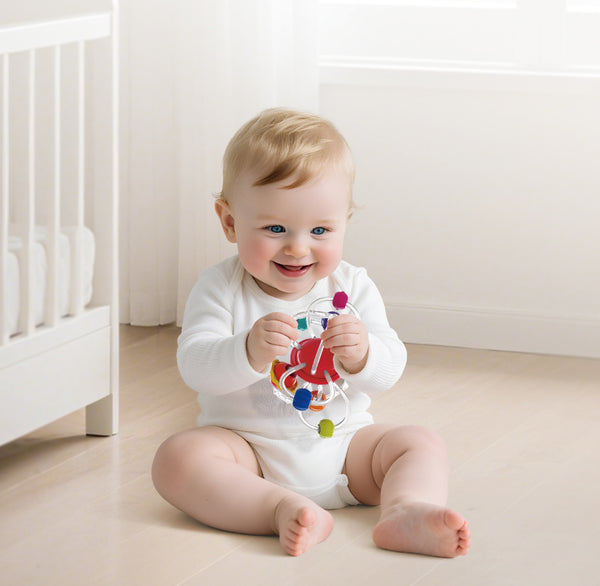 Hola Planet Hand Catching Ball Sensory Teether 17 x 16 x 9 cm Multicolor
