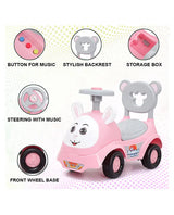 Dash Funride Rabbit Face Manual Push Ride-On 50.8 × 30.48 × 38.1 cm Pink