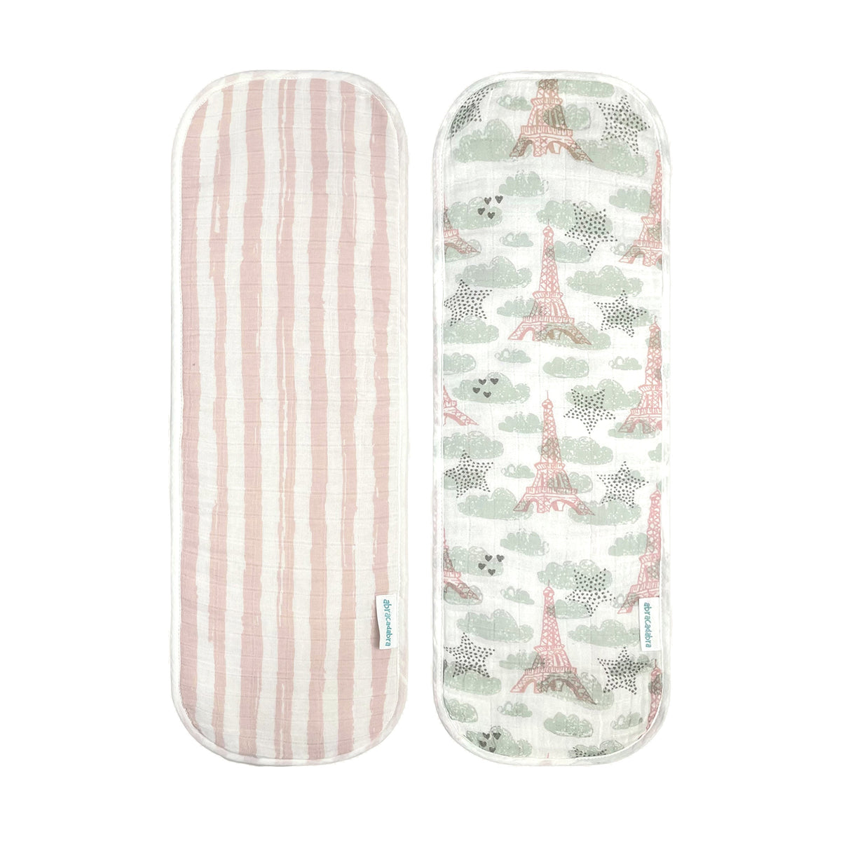 Abracadabra Muslin Burp Pads Set of 2 – Eiffel Tower