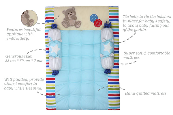 Abracadabra Gadda Set With Two Bolsters - Teddy Love