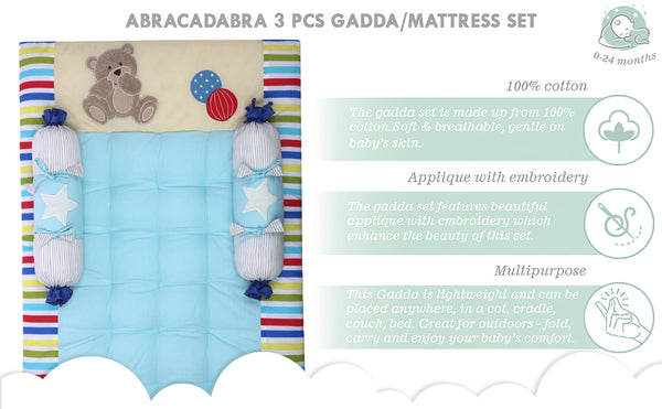 Abracadabra Gadda Set With Two Bolsters - Teddy Love