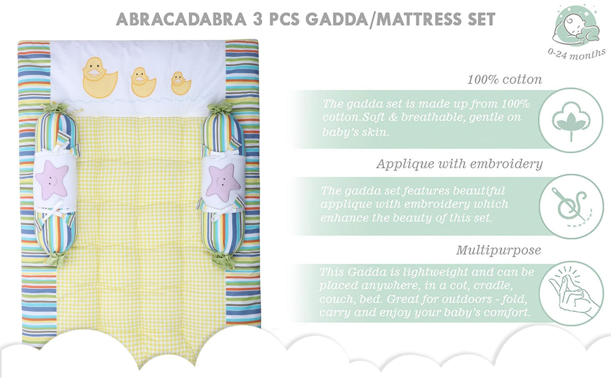 Abracadabra Gadda Set With Two Bolsters - 123