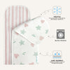 Abracadabra Muslin Burp Pad - Stars & Hearts