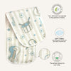 Abracadabra Muslin Burp Pad - Rockstar