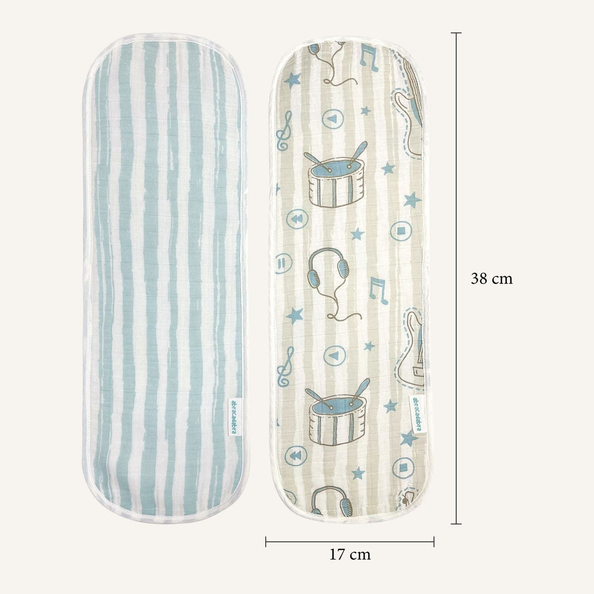 Abracadabra Muslin Burp Pad - Rockstar