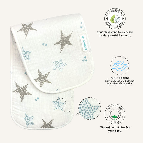 Abracadabra Muslin Burp Pad - Stars
