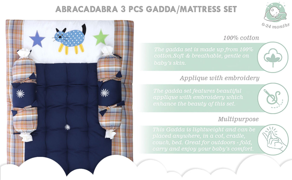 Abracadabra Gadda Set With Two Bolsters - Crocodile