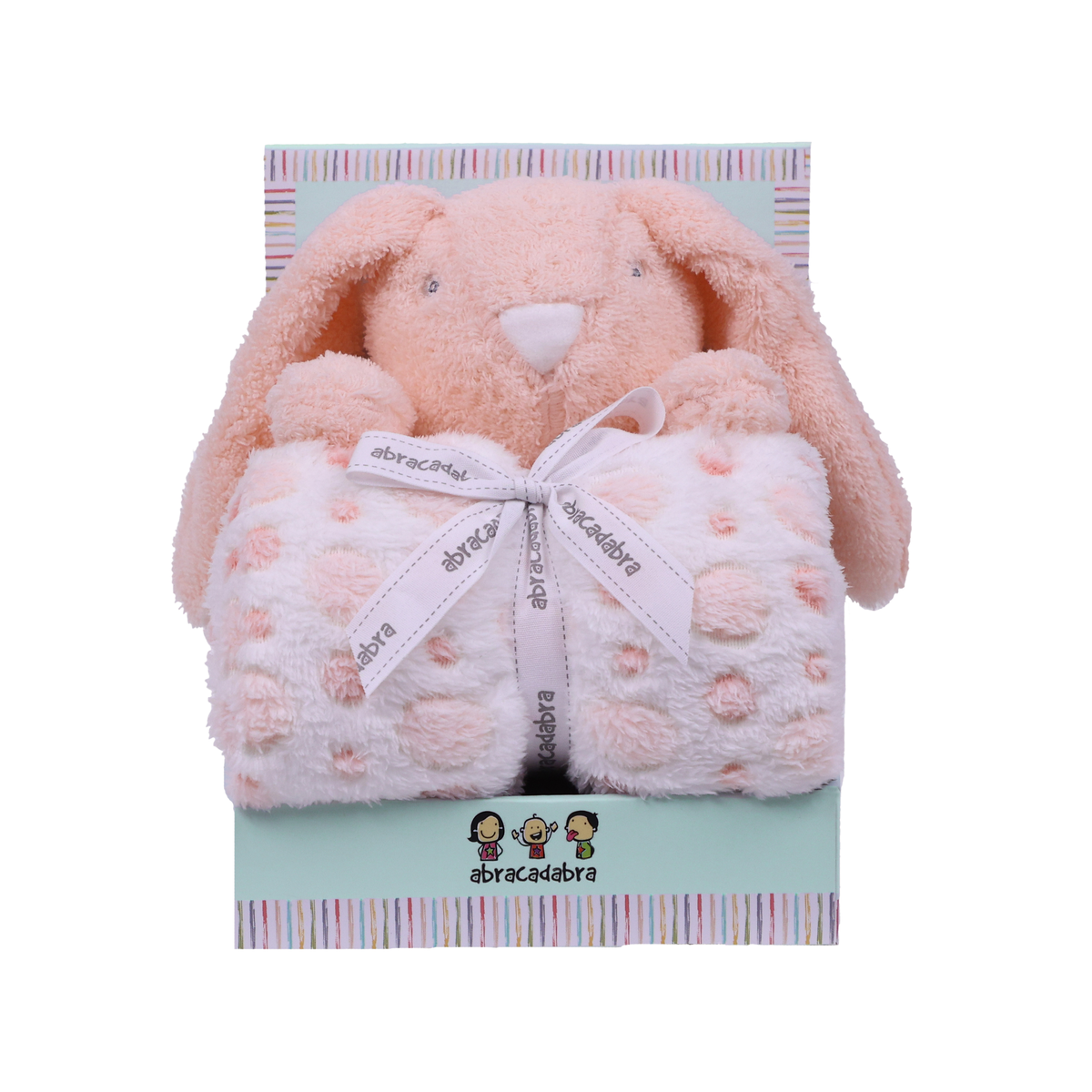 Abracadabra Toy with Blanket Gift Set Bunny 75 × 75 cm Multicolour