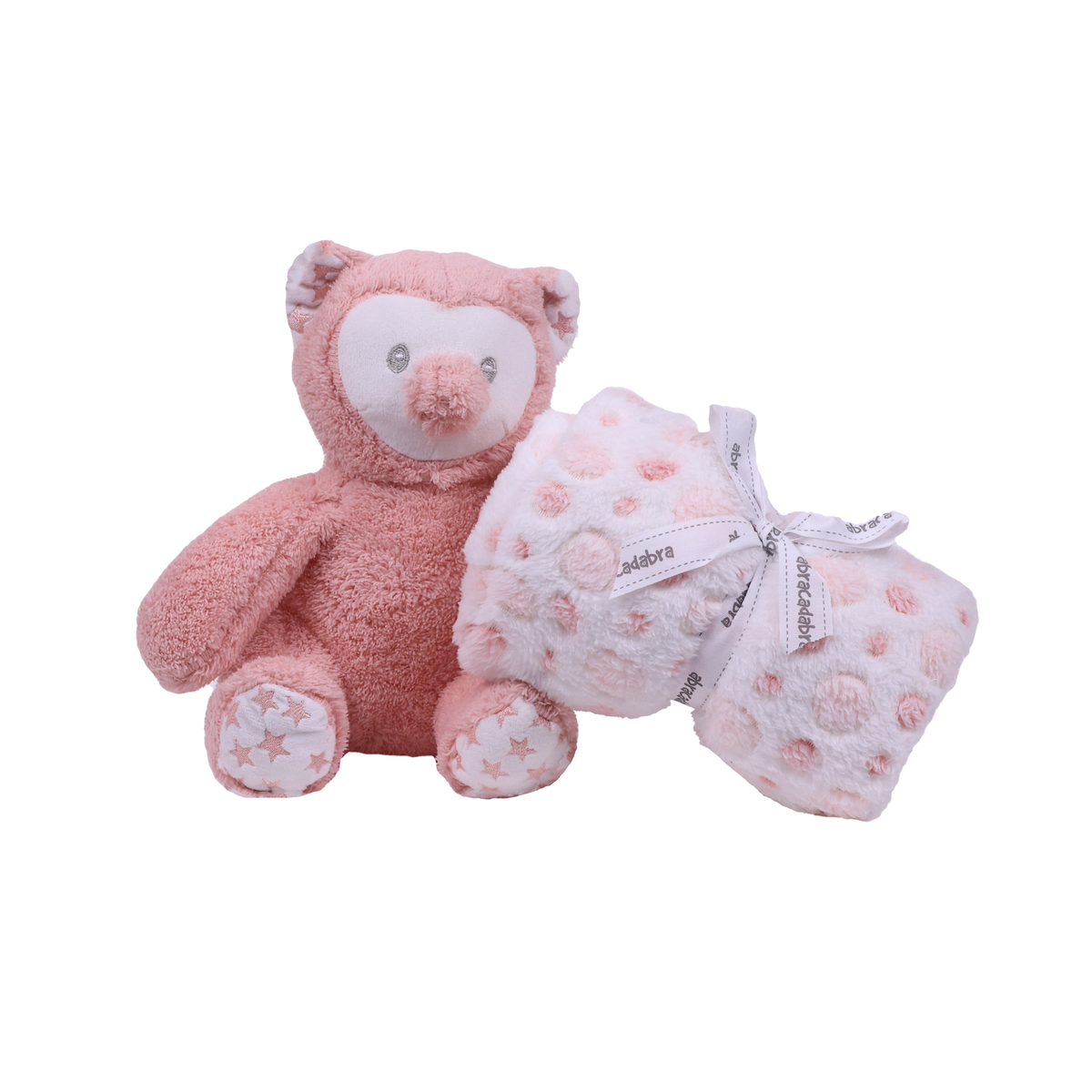 Abracadabra Toy with Blanket Gift Set Owl 75 × 75 cm Multicolour