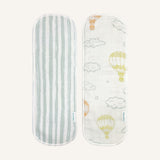 Abracadabra 4-Layer Muslin Burp Pads – Hot Air Balloon, Pack of 2