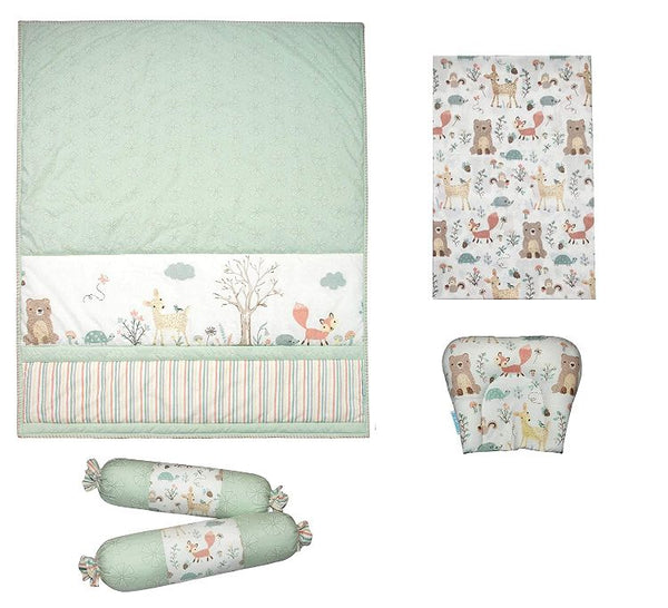 Abracadabra 6 Piece Cot Bedding Set - Bambi & Friends