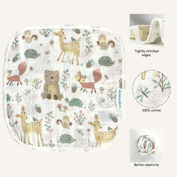 Abracadabra Muslin Wipes - Bambi Friends