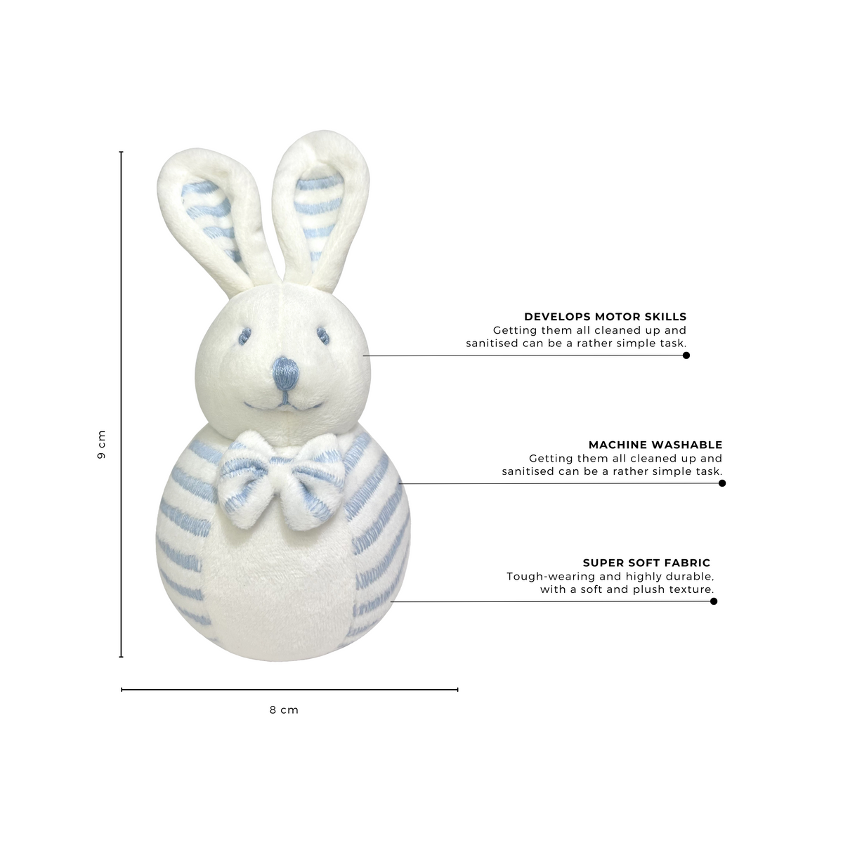 Abracadabra Bunny Rattle Blue 3M+