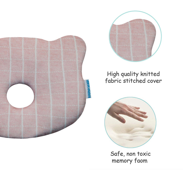 Abracadabra Memory Foam Pillow - Pink Check