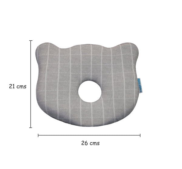 Abracadabra Memory Foam Pillow - Grey Check
