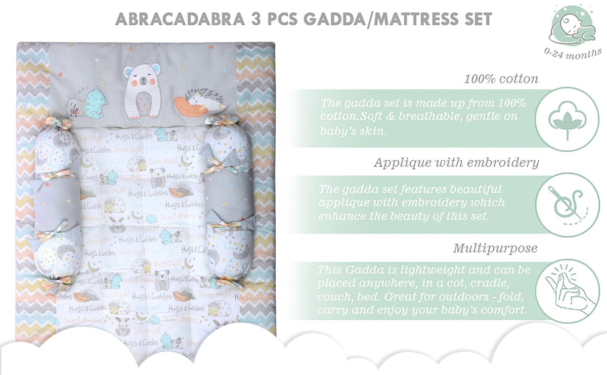 Abracadabra Baby Gadda Set with 2 Bolsters – Sleepy Friends