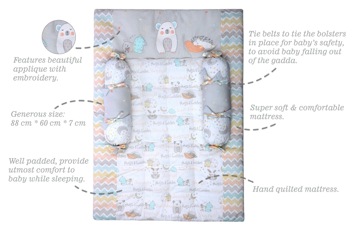 Abracadabra Baby Gadda Set with 2 Bolsters – Sleepy Friends